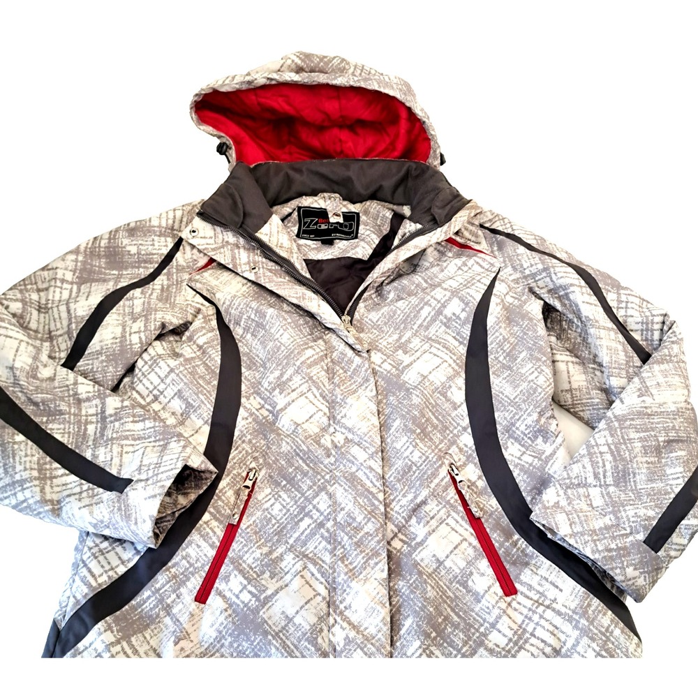 Below Zero by Rothschild Women's‎ Small Ski Jacket Removable Hood Geometric